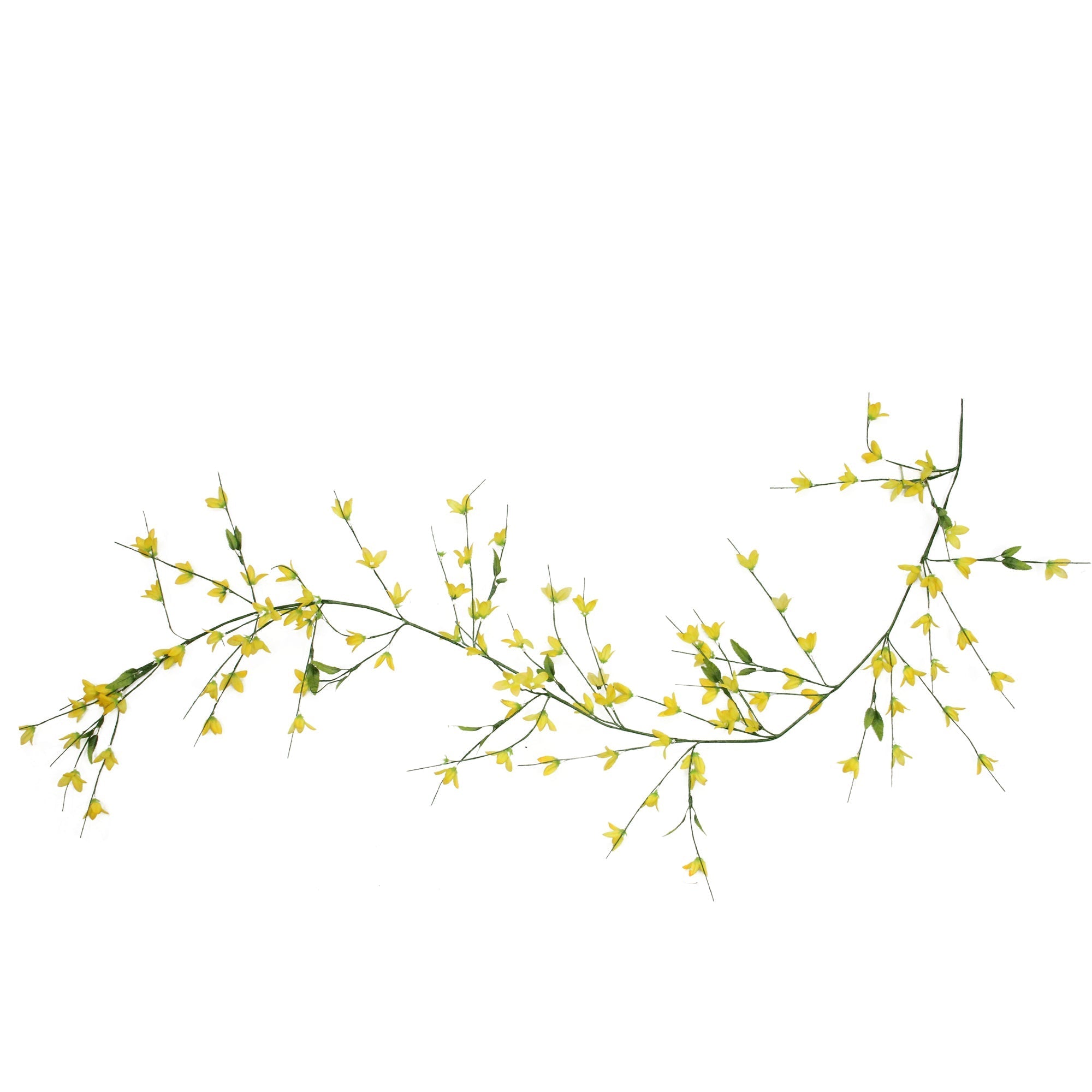  Green & Yellow Faux Spring Floral Garland - Green - Bonton