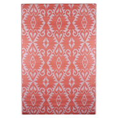 4' X 6' Pink Abstract Pattern Rectangular Outdoor Area Rug