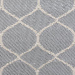 4' X 6' Gray and Beige Honeycomb Pattern Rectangular Outdoor Area Rug