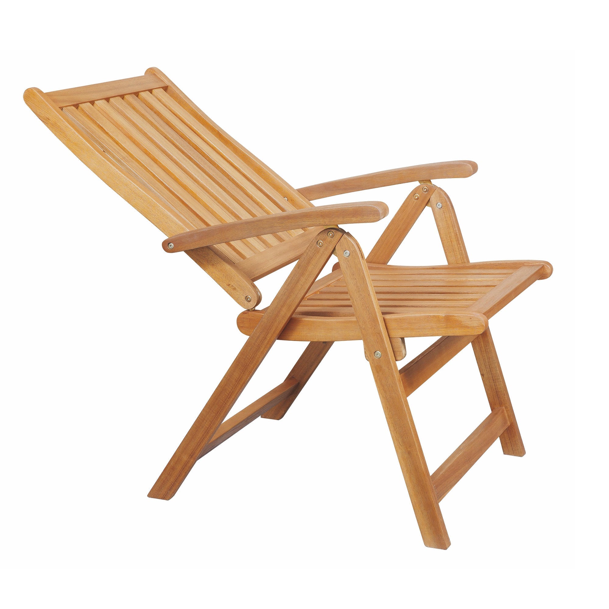  Set of 2 Brown Acacia Folding Chairs Outdoor Patio Furniture 42