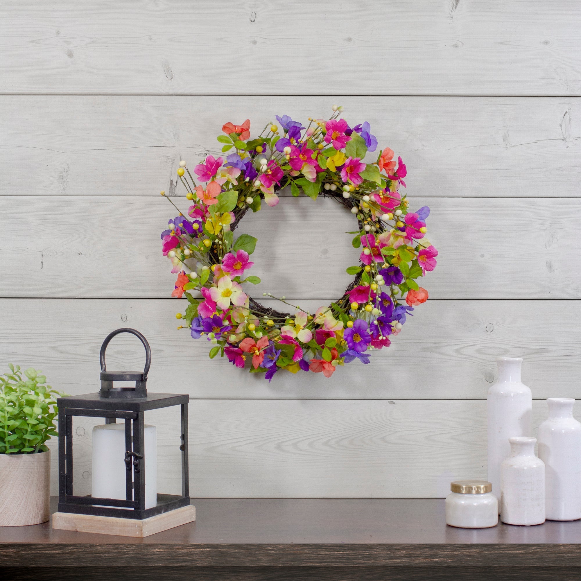  Wild Flowers & Berries Spring Twig Wreath 20