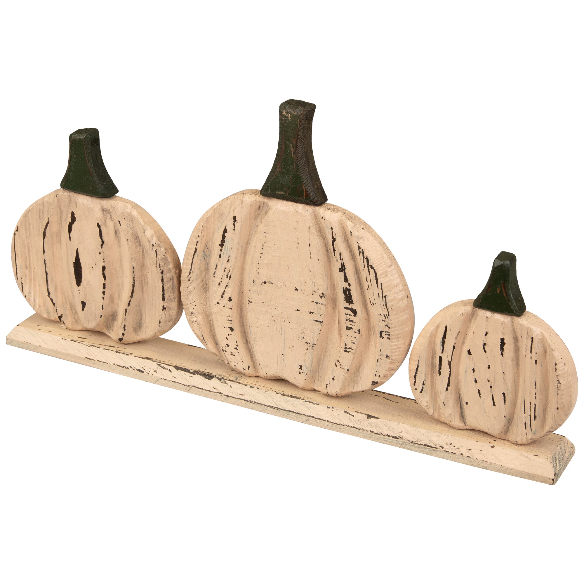  Northlight Pumpkin Trio Wooden Fall Harvest Decoration - 15.75
