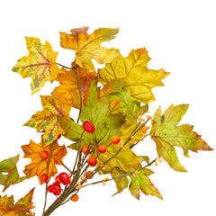 5' X 6" Leaves and Berries Artificial Thanksgiving Garland - Unlit