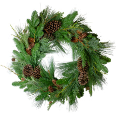 Pine Cone and Cedar Artificial Christmas Wreath - 32-Inch  Unlit