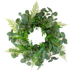 Mixed Foliage Faux Spring Wreath, 24"