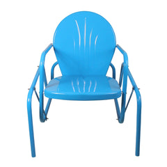 Outdoor Retro Metal Tulip Glider Patio Chair