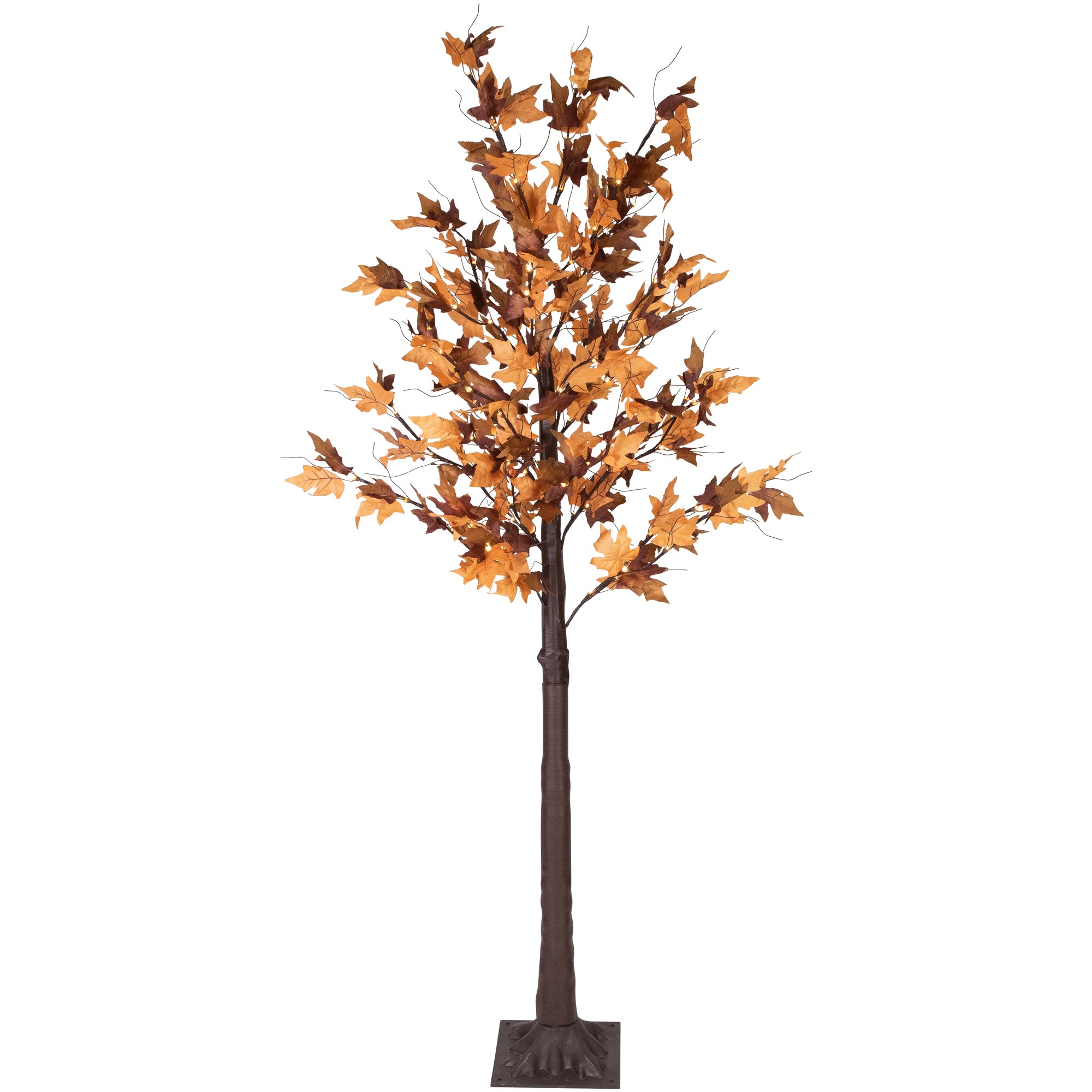  Northlight 6' LED Lighted Autumn Harvest Artificial Maple Leaf Tree - Warm White Lights - Default Title - Bonton