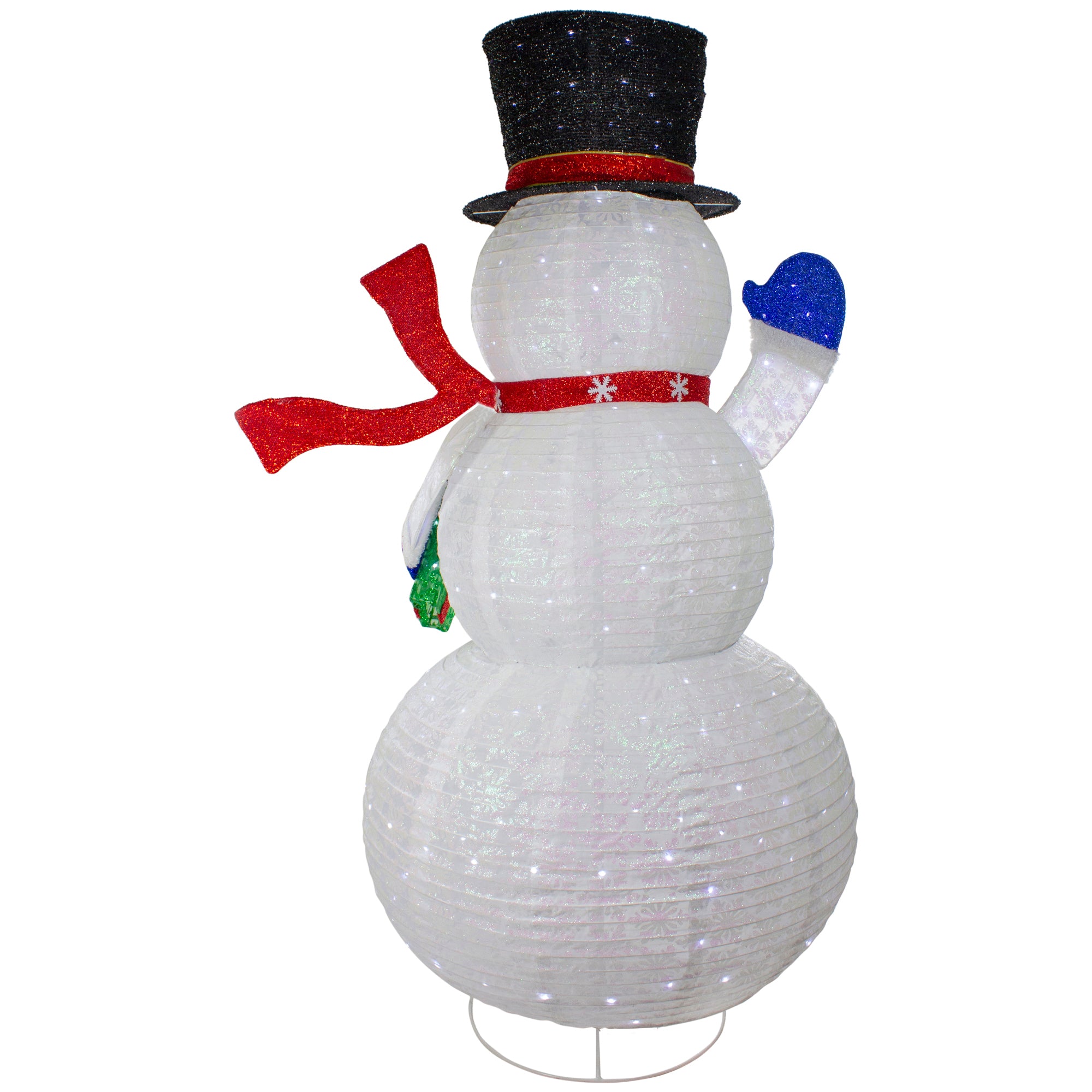  Northlight LED Lighted Iridescent Twinkling Snowman Outdoor Christmas Decoration - 71