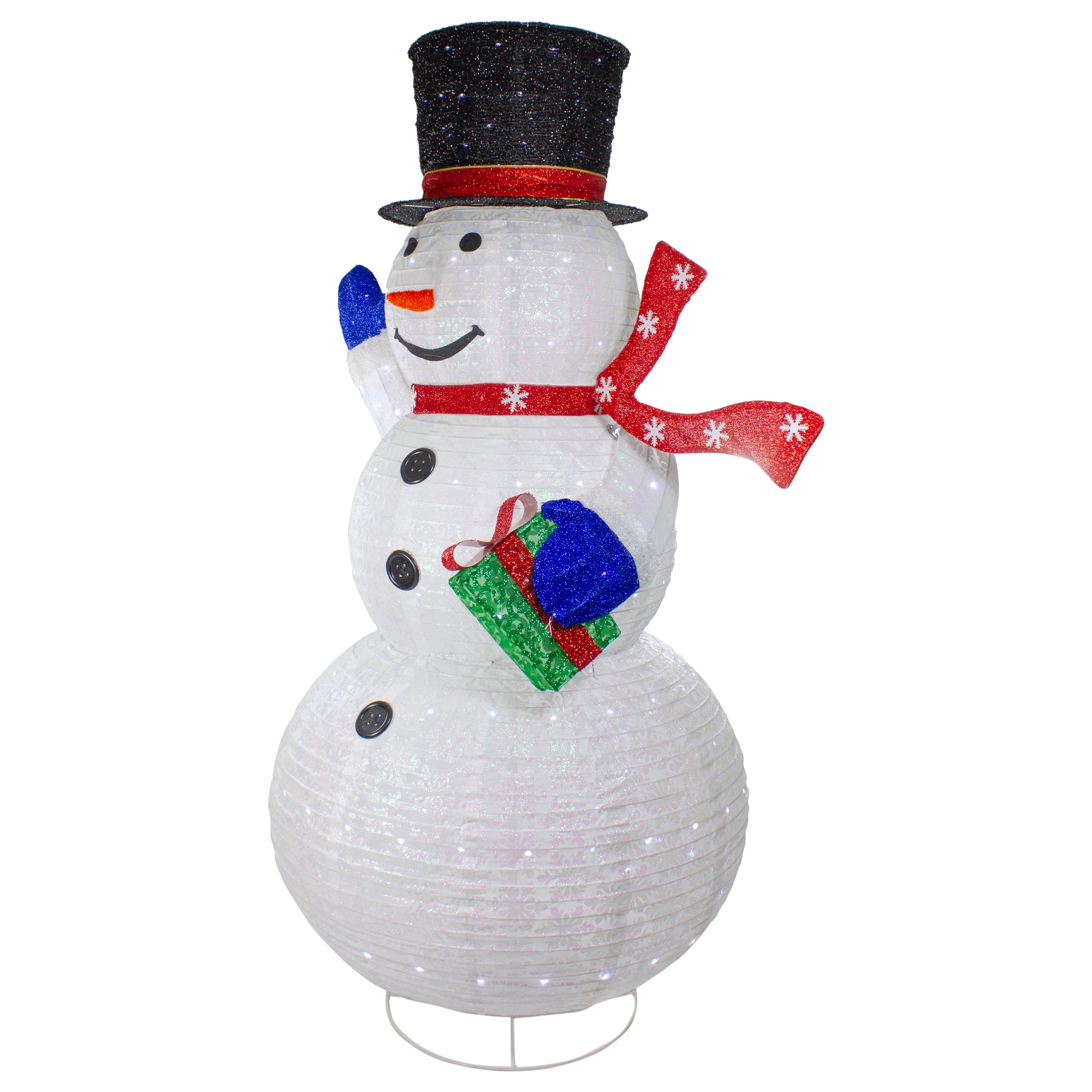  Northlight LED Lighted Iridescent Twinkling Snowman Outdoor Christmas Decoration - 71
