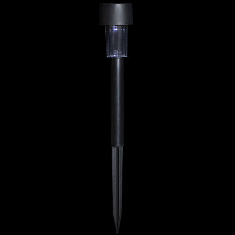 Set of 10 Black Solar Powered LED Pathway Markers  12.25"