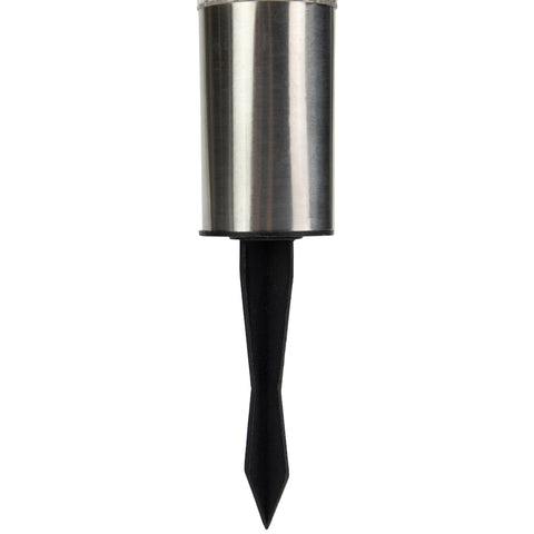Set of 6 Solar Powered LED Pathway Markers - 10" - Silver