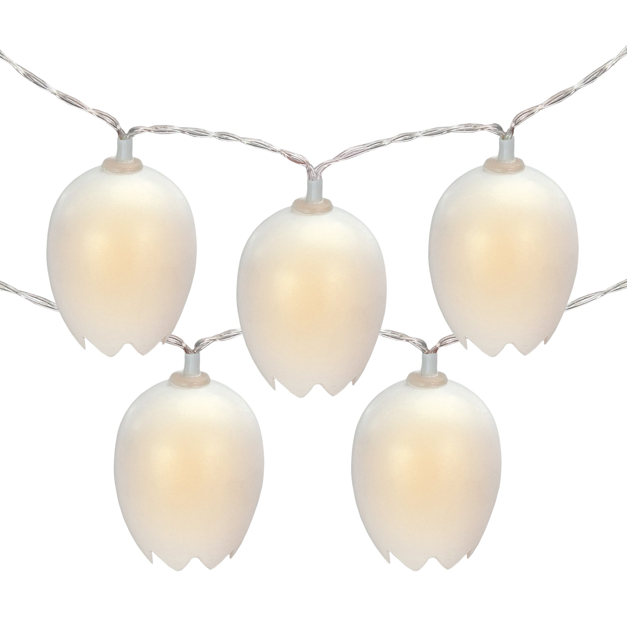  NorthLight Cracked Easter Egg Lights - White - Bonton