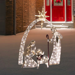 41" LED Lighted Holy Family Nativity Scene Outdoor Christmas Decoration