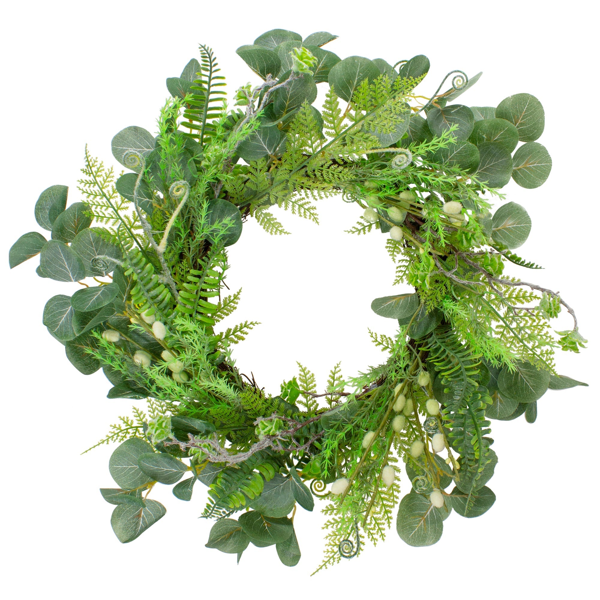  Eucalyptus & Foliage Springtime Floral Wreath, 21