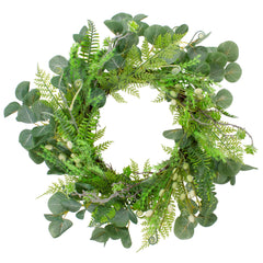 Eucalyptus & Foliage Springtime Floral Wreath, 21"