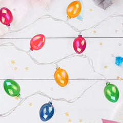10-Count Pearl Multi-Colored Easter Egg String Light Set  7.25ft White Wire