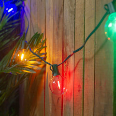 10ct Multi Color LED G50 Globe Patio Lights  10ft Green Wire
