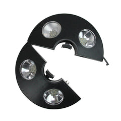 8" Black 4-Panel Patio Umbrella Light with 20 LED's