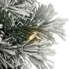 9' X 12' Pre-Lit Snowy Bristle Pine Artificial Christmas Garland  Clear Lights