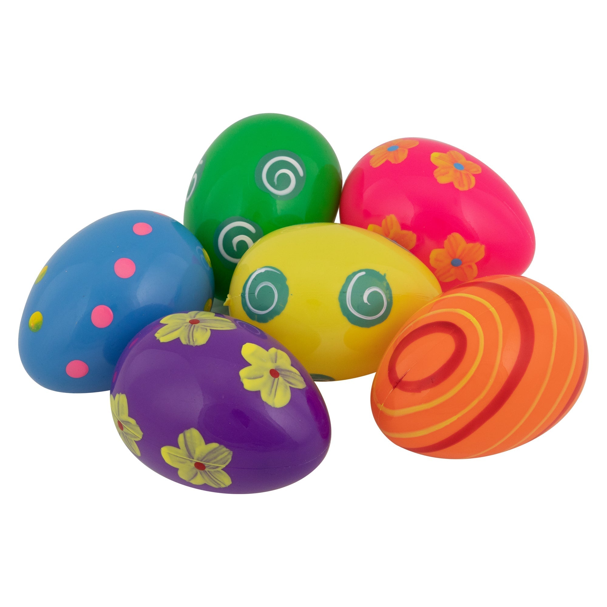  NorthLight Springtime Easter Eggs, Pack of 6 Vibrantly Colored - Multi-colored - Bonton