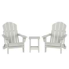 3-Piece Outdoor Patio Adirondack Conversation Seating Set