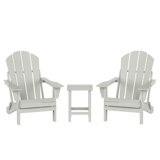 3-Piece Outdoor Patio Adirondack Conversation Seating Set