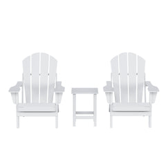 3-Piece Outdoor Patio Adirondack Conversation Seating Set