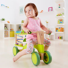 Hape Scoot Around Ride-On Wood Balance Bike in Bright Green