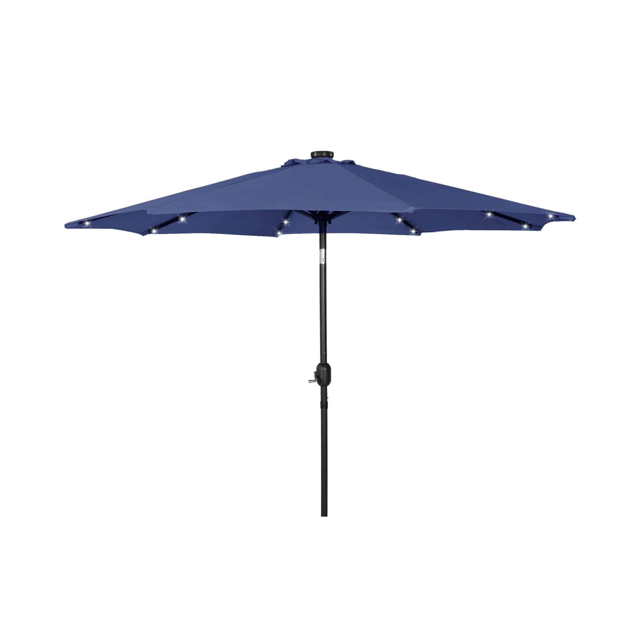  Westin Furniture 9 ft Outdoor Patio Solar LED Market Umbrella with Black Round Base - Beige - Bonton