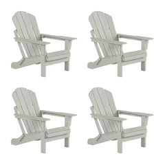 Outdoor Patio Folding Adirondack Chair, Set of 4