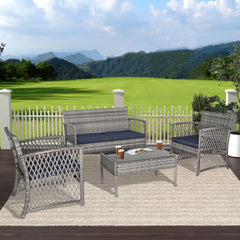 4-Piece Outdoor Patio Conversation Set