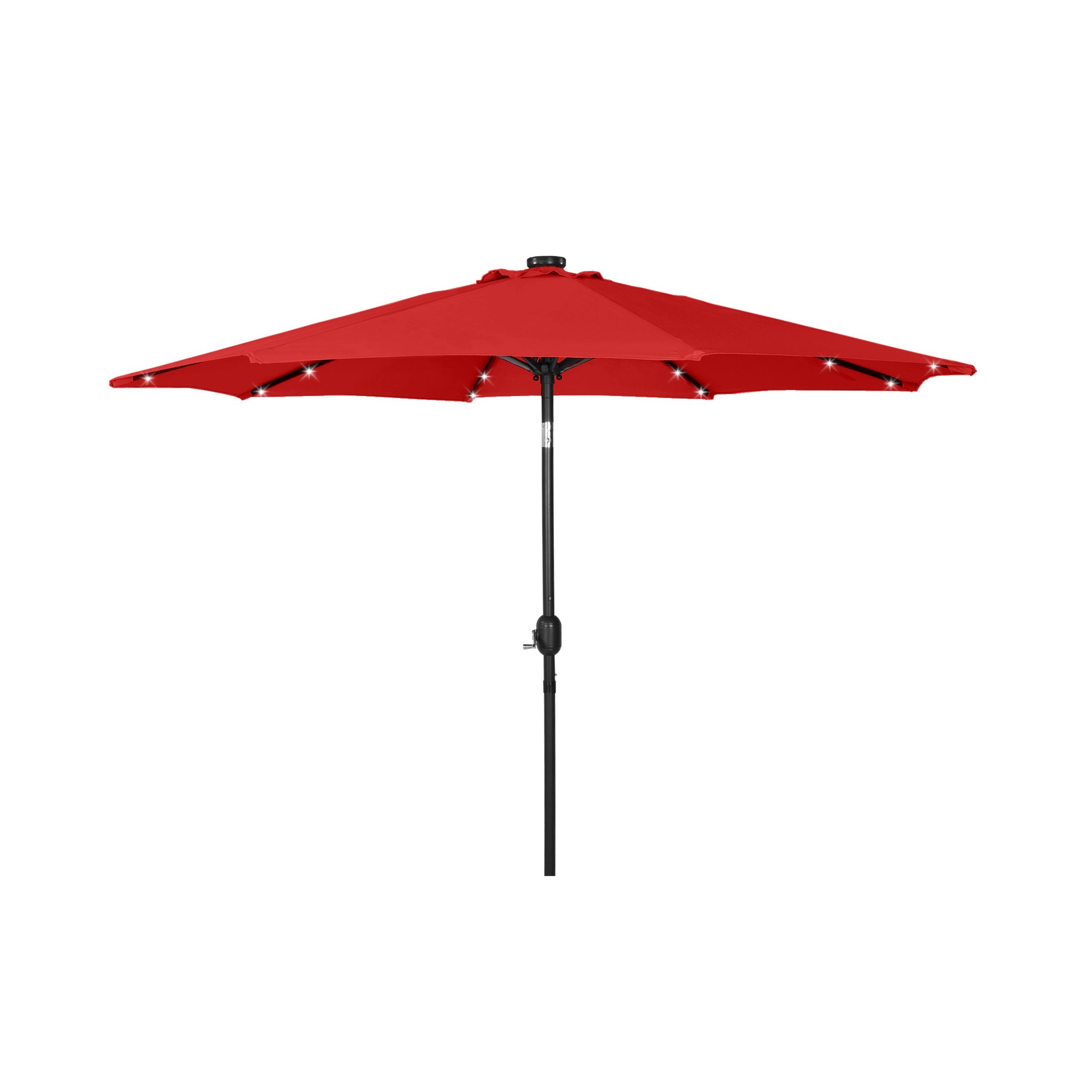  Westin Furniture 9 ft Outdoor Patio Solar LED Market Umbrella with Black Round Base - Navy Blue - Bonton