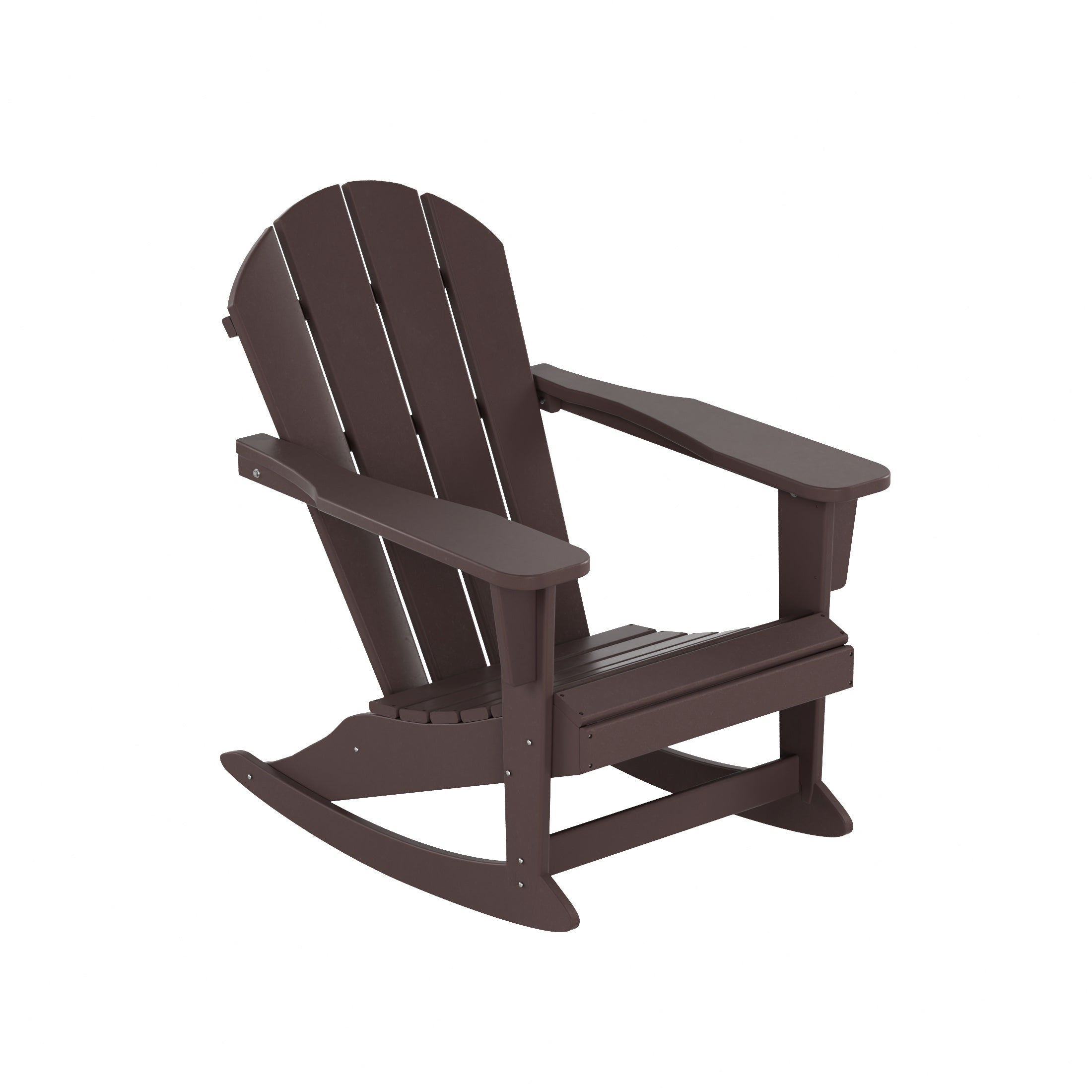  Westin Furniture Classic Porch Outdoor Patio Rocking Adirondack Chair - Teak - Bonton