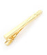  Cufflinks Gold Etched Lines Tie Clip - Gold - Bonton