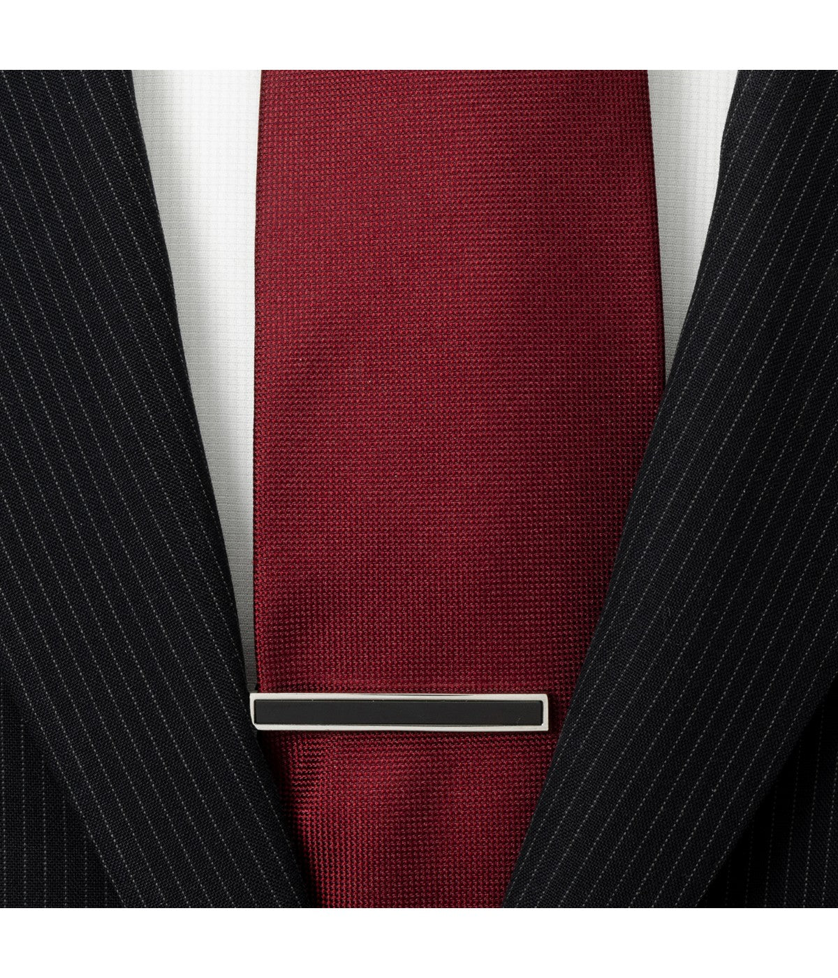  Cufflinks Onyx Inlaid Tie Clip - Black - Bonton