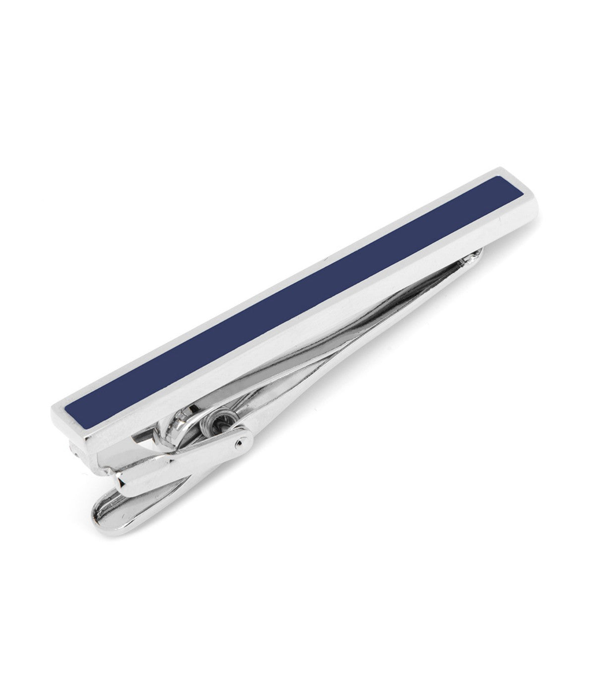  Cufflinks Navy Enamel Inlaid Tie Clip - Blue - Bonton