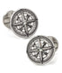  Cufflinks Antique Compass Stainless Steel Cufflinks - Silver - Bonton