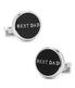  Cufflinks Best Dad Black Stainless Steel Cufflinks - Black - Bonton