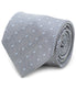  Cufflinks Dotted Herringbone Gray Silk Tie - Gray - Bonton