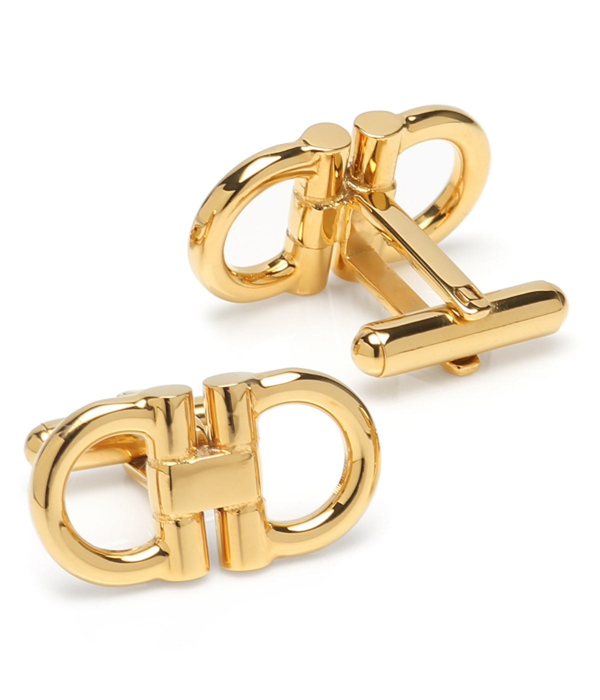  Cufflinks Horse Bit Stainless Steel Cufflinks - Gold - Bonton