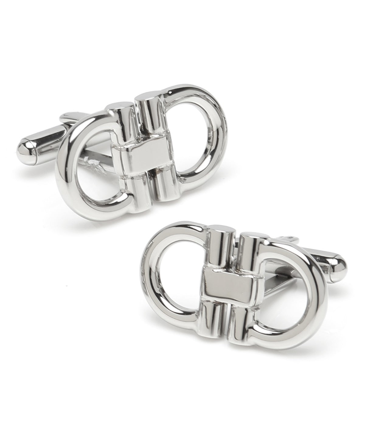  Cufflinks Horse Bit Stainless Steel Cufflinks - Silver - Bonton