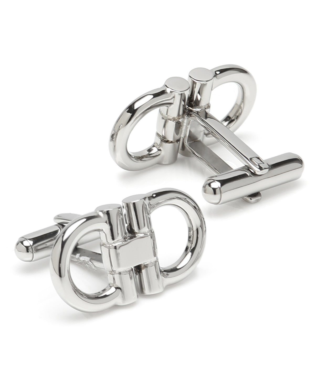  Cufflinks Horse Bit Stainless Steel Cufflinks - Silver - Bonton