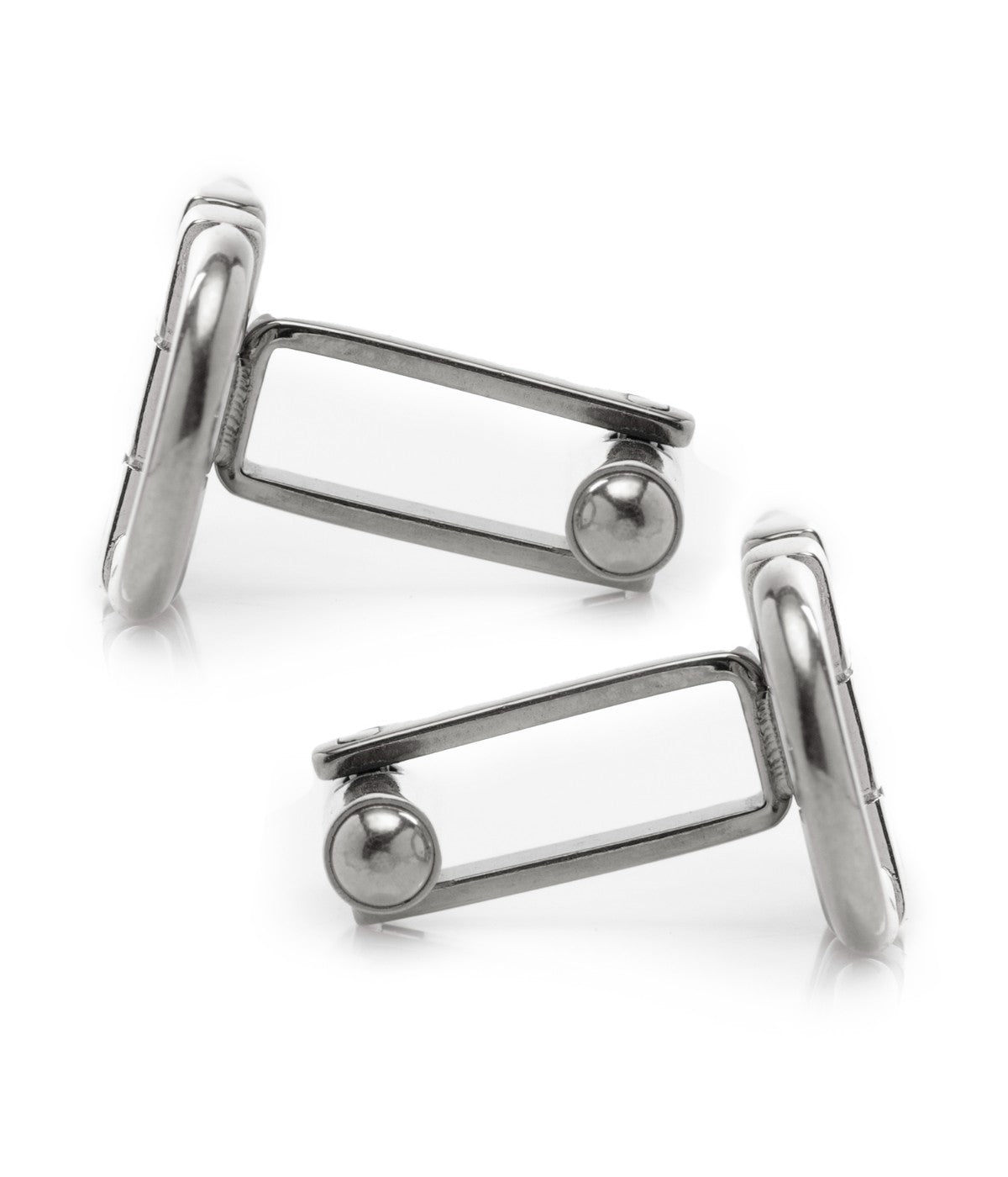  Cufflinks Horse Bit Stainless Steel Cufflinks - Silver - Bonton