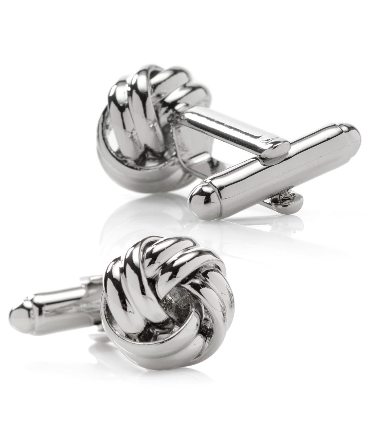  Cufflinks Silver Knot Cufflinks - Silver - Bonton