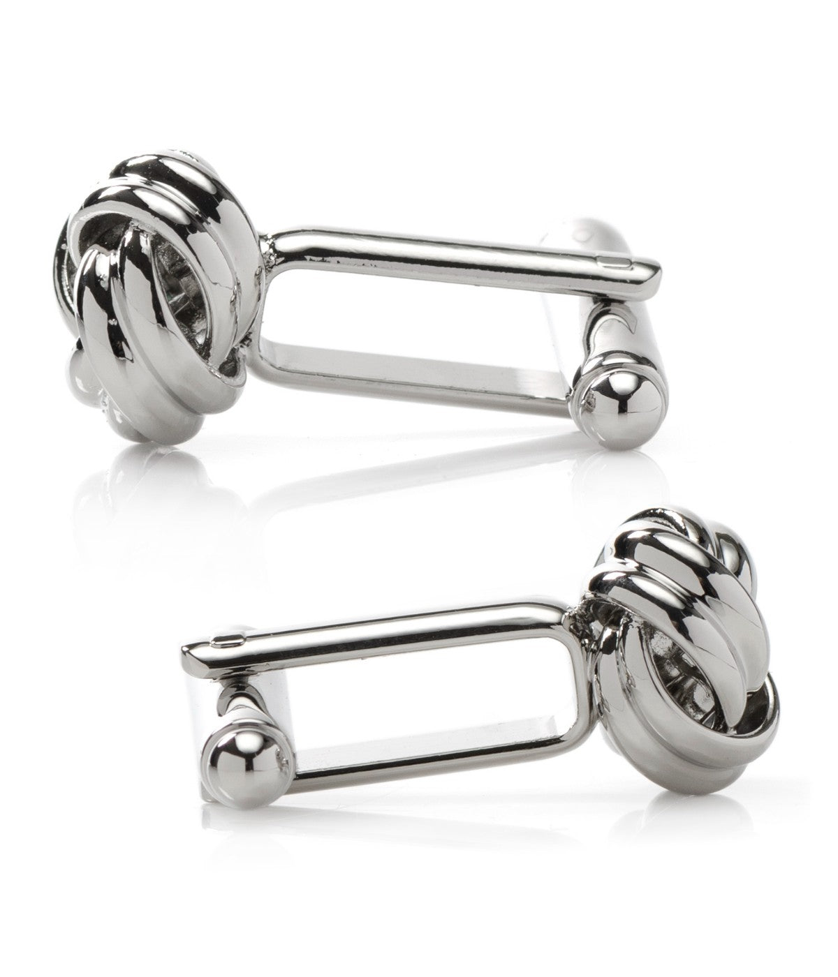  Cufflinks Silver Knot Cufflinks - Silver - Bonton