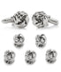  Cufflinks Silver Knot 5-Stud Set - Silver - Bonton