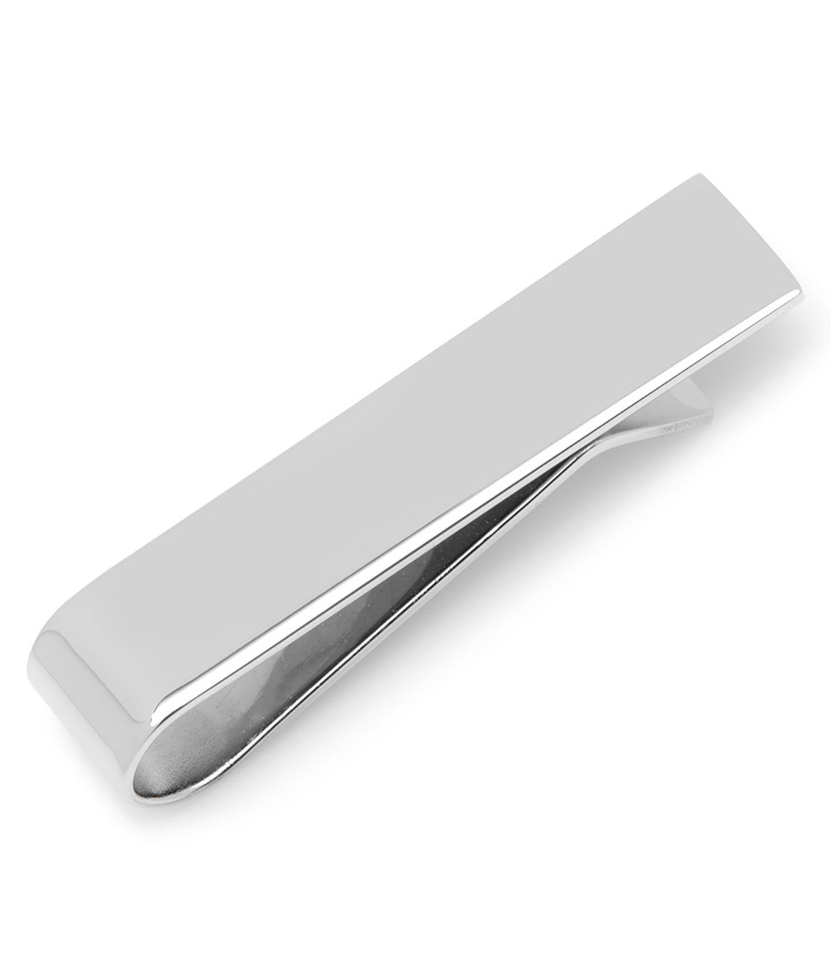  Cufflinks Short Stainless Steel Engravable Tie Bar - Silver - Bonton