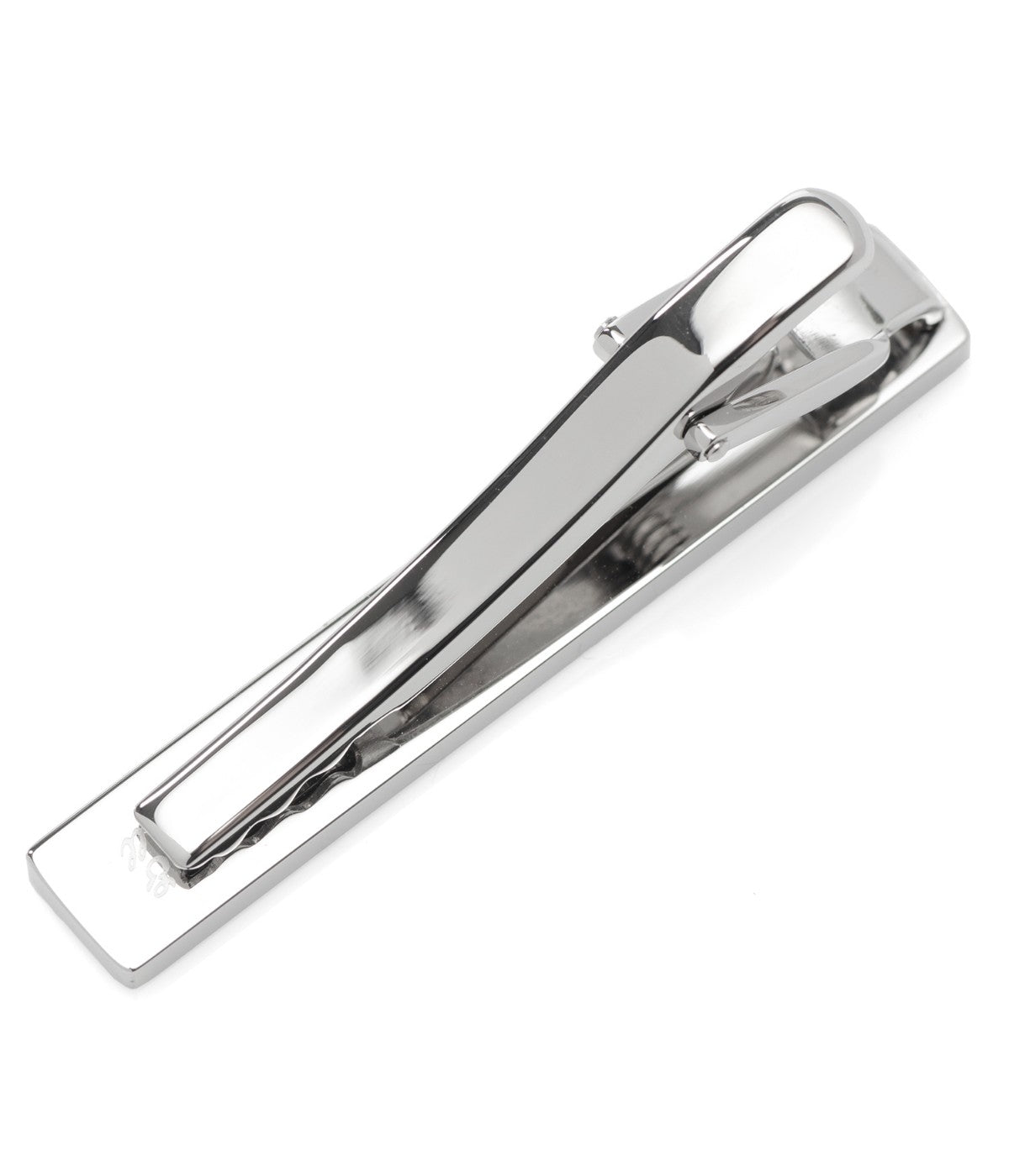  Cufflinks Silver Stainless Steel Engravable Tie Clip - Silver - Bonton