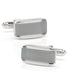  Cufflinks Silver Rectangular Cufflink Cats Eye - Gray - Bonton