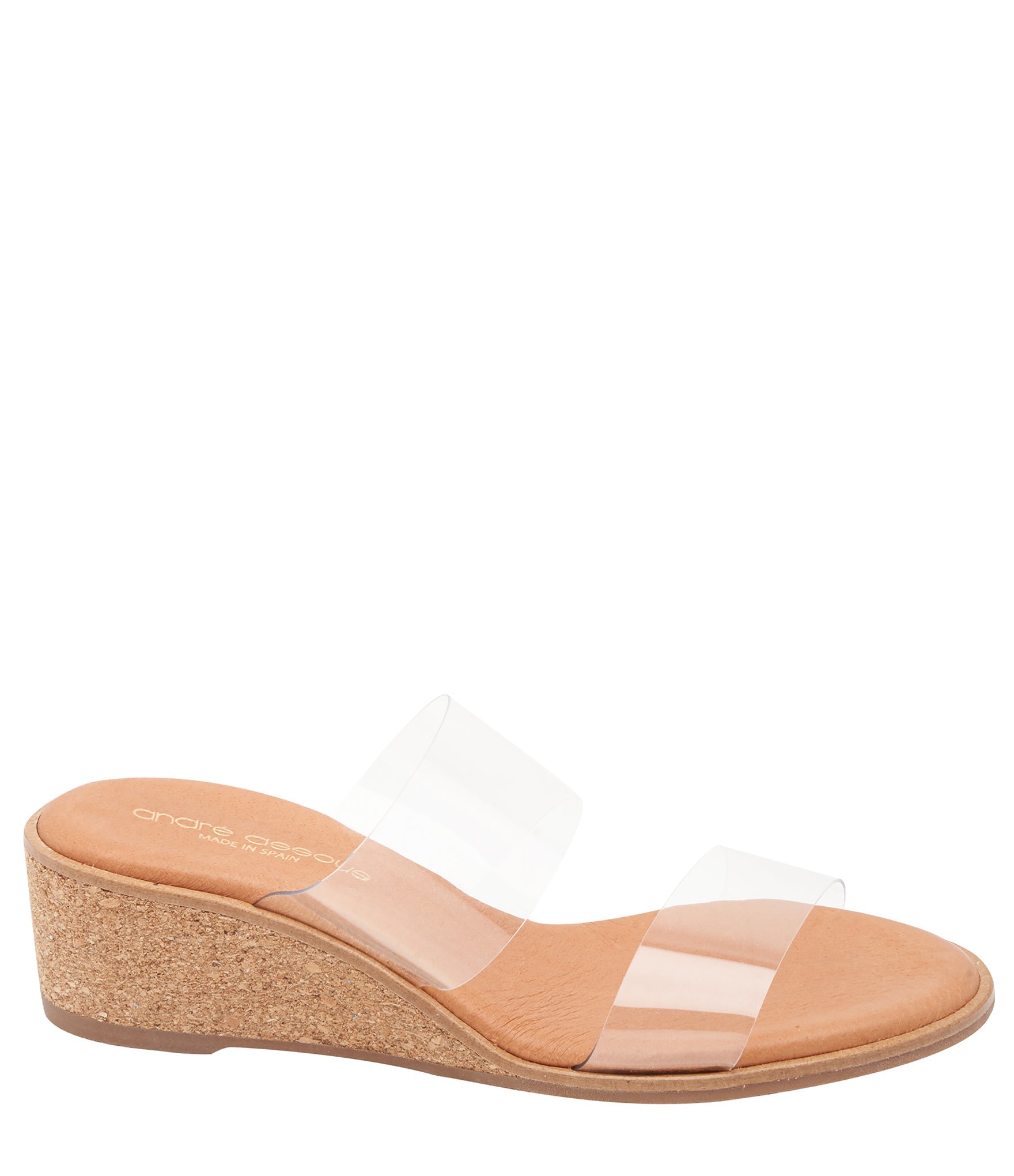  Andre Assous Gwenn Wedge Sandal - Clear/Clear - Bonton